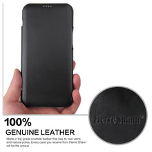 Load image into Gallery viewer, Fierre Shann Business Magnetic Horizontal Flip Genuine Leather Case, For iPhone 12 mini, For iPhone 12 / 12 Pro, For iPhone 12 Pro Max