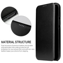 Load image into Gallery viewer, Fierre Shann Business Magnetic Horizontal Flip Genuine Leather Case, For iPhone 12 mini, For iPhone 12 / 12 Pro, For iPhone 12 Pro Max