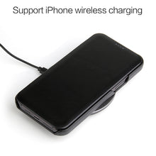 Load image into Gallery viewer, Fierre Shann Business Magnetic Horizontal Flip Genuine Leather Case, For iPhone 12 mini, For iPhone 12 / 12 Pro, For iPhone 12 Pro Max