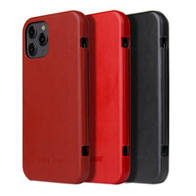 Load image into Gallery viewer, Fierre Shann Business Magnetic Horizontal Flip Genuine Leather Case, For iPhone 12 mini, For iPhone 12 / 12 Pro, For iPhone 12 Pro Max