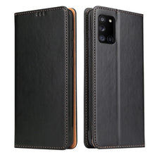 Load image into Gallery viewer, Fierre Shann PU Genuine Leather Texture Horizontal Flip Leather Case with Holder &amp; Card Slots &amp; Wallet, For Samsung Galaxy A31, For Samsung Galaxy A51 5G, For Samsung Galaxy A71 5G