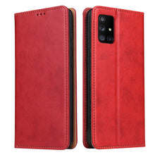 Load image into Gallery viewer, Fierre Shann PU Genuine Leather Texture Horizontal Flip Leather Case with Holder &amp; Card Slots &amp; Wallet, For Samsung Galaxy A31, For Samsung Galaxy A51 5G, For Samsung Galaxy A71 5G