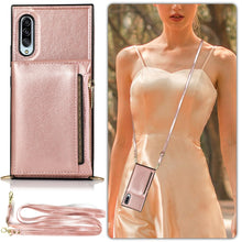 Load image into Gallery viewer, Square Zipper Wallet Bag TPU+PU Back Cover Case with Holder &amp; Card Slots &amp; Wallet &amp; Cross-body Strap, For Samsung Galaxy A90 5G, For Samsung Galaxy Note9, For Samsung Galaxy Note10, For Samsung Galaxy Note10 Pro, For Samsung Galaxy S9                  ...