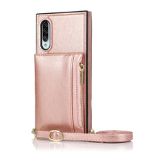 Load image into Gallery viewer, Square Zipper Wallet Bag TPU+PU Back Cover Case with Holder &amp; Card Slots &amp; Wallet &amp; Cross-body Strap, For Samsung Galaxy A90 5G, For Samsung Galaxy Note9, For Samsung Galaxy Note10, For Samsung Galaxy Note10 Pro, For Samsung Galaxy S9                  ...