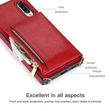 Load image into Gallery viewer, Square Zipper Wallet Bag TPU+PU Back Cover Case with Holder &amp; Card Slots &amp; Wallet &amp; Cross-body Strap, For Samsung Galaxy A90 5G, For Samsung Galaxy Note9, For Samsung Galaxy Note10, For Samsung Galaxy Note10 Pro, For Samsung Galaxy S9                  ...