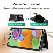 Load image into Gallery viewer, Square Zipper Wallet Bag TPU+PU Back Cover Case with Holder &amp; Card Slots &amp; Wallet &amp; Cross-body Strap, For Samsung Galaxy A90 5G, For Samsung Galaxy Note9, For Samsung Galaxy Note10, For Samsung Galaxy Note10 Pro, For Samsung Galaxy S9                  ...