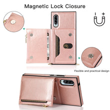 Load image into Gallery viewer, Square Zipper Wallet Bag TPU+PU Back Cover Case with Holder &amp; Card Slots &amp; Wallet &amp; Cross-body Strap, For Samsung Galaxy A90 5G, For Samsung Galaxy Note9, For Samsung Galaxy Note10, For Samsung Galaxy Note10 Pro, For Samsung Galaxy S9                  ...