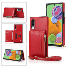 Load image into Gallery viewer, Square Zipper Wallet Bag TPU+PU Back Cover Case with Holder &amp; Card Slots &amp; Wallet &amp; Cross-body Strap, For Samsung Galaxy A90 5G, For Samsung Galaxy Note9, For Samsung Galaxy Note10, For Samsung Galaxy Note10 Pro, For Samsung Galaxy S9                  ...