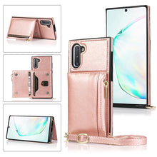 Load image into Gallery viewer, Square Zipper Wallet Bag TPU+PU Back Cover Case with Holder &amp; Card Slots &amp; Wallet &amp; Cross-body Strap, For Samsung Galaxy A90 5G, For Samsung Galaxy Note9, For Samsung Galaxy Note10, For Samsung Galaxy Note10 Pro, For Samsung Galaxy S9                  ...