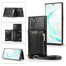 Load image into Gallery viewer, Square Zipper Wallet Bag TPU+PU Back Cover Case with Holder &amp; Card Slots &amp; Wallet &amp; Cross-body Strap, For Samsung Galaxy A90 5G, For Samsung Galaxy Note9, For Samsung Galaxy Note10, For Samsung Galaxy Note10 Pro, For Samsung Galaxy S9                  ...