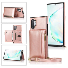 Load image into Gallery viewer, Square Zipper Wallet Bag TPU+PU Back Cover Case with Holder &amp; Card Slots &amp; Wallet &amp; Cross-body Strap, For Samsung Galaxy A90 5G, For Samsung Galaxy Note9, For Samsung Galaxy Note10, For Samsung Galaxy Note10 Pro, For Samsung Galaxy S9                  ...