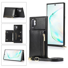 Load image into Gallery viewer, Square Zipper Wallet Bag TPU+PU Back Cover Case with Holder &amp; Card Slots &amp; Wallet &amp; Cross-body Strap, For Samsung Galaxy A90 5G, For Samsung Galaxy Note9, For Samsung Galaxy Note10, For Samsung Galaxy Note10 Pro, For Samsung Galaxy S9                  ...