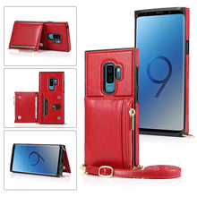 Load image into Gallery viewer, Square Zipper Wallet Bag TPU+PU Back Cover Case with Holder &amp; Card Slots &amp; Wallet &amp; Cross-body Strap, For Samsung Galaxy A90 5G, For Samsung Galaxy Note9, For Samsung Galaxy Note10, For Samsung Galaxy Note10 Pro, For Samsung Galaxy S9                  ...