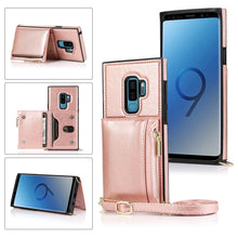 Load image into Gallery viewer, Square Zipper Wallet Bag TPU+PU Back Cover Case with Holder &amp; Card Slots &amp; Wallet &amp; Cross-body Strap, For Samsung Galaxy A90 5G, For Samsung Galaxy Note9, For Samsung Galaxy Note10, For Samsung Galaxy Note10 Pro, For Samsung Galaxy S9                  ...