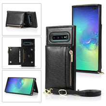 Load image into Gallery viewer, Square Zipper Wallet Bag TPU+PU Back Cover Case with Holder &amp; Card Slots &amp; Wallet &amp; Cross-body Strap, For Samsung Galaxy A90 5G, For Samsung Galaxy Note9, For Samsung Galaxy Note10, For Samsung Galaxy Note10 Pro, For Samsung Galaxy S9                  ...