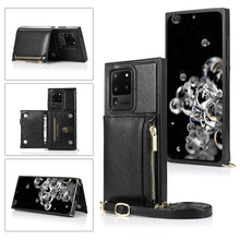 Load image into Gallery viewer, Square Zipper Wallet Bag TPU+PU Back Cover Case with Holder &amp; Card Slots &amp; Wallet &amp; Cross-body Strap, For Samsung Galaxy A90 5G, For Samsung Galaxy Note9, For Samsung Galaxy Note10, For Samsung Galaxy Note10 Pro, For Samsung Galaxy S9                  ...