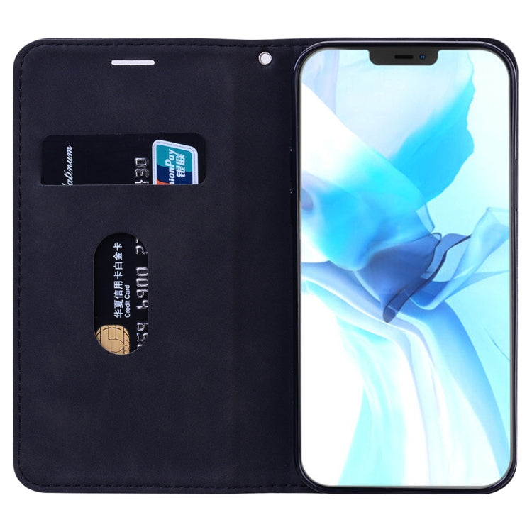 Frosted Business Magnetic Horizontal Flip PU Leather Case with Holder & Card Slot & Lanyard, For iPhone 12 mini, For iPhone 12 / 12 Pro, For iPhone 12 Pro Max