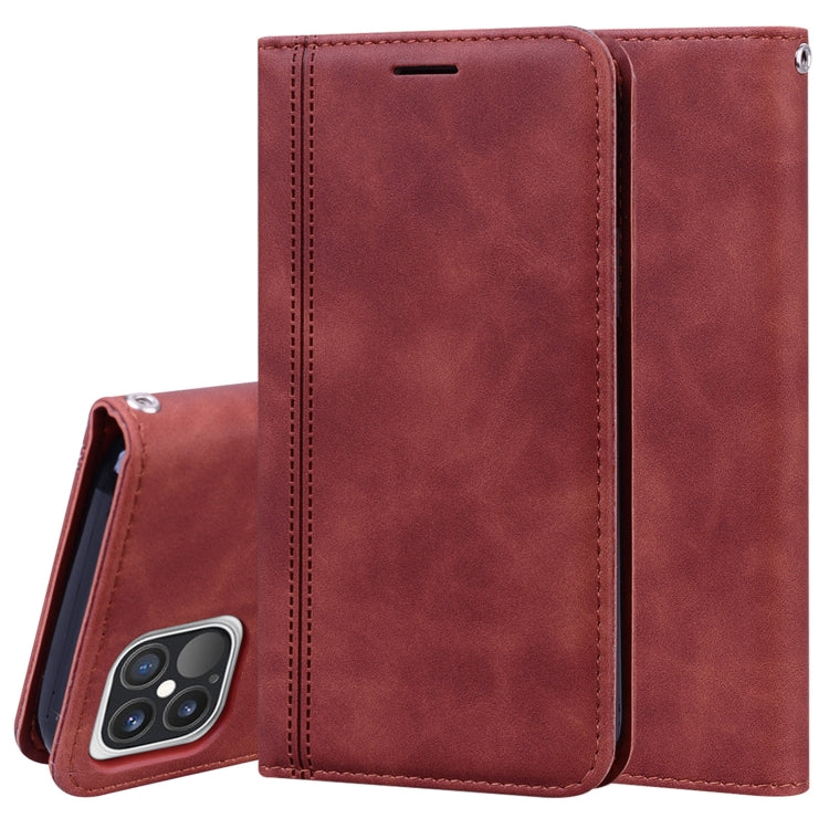 Frosted Business Magnetic Horizontal Flip PU Leather Case with Holder & Card Slot & Lanyard, For iPhone 12 mini, For iPhone 12 / 12 Pro, For iPhone 12 Pro Max