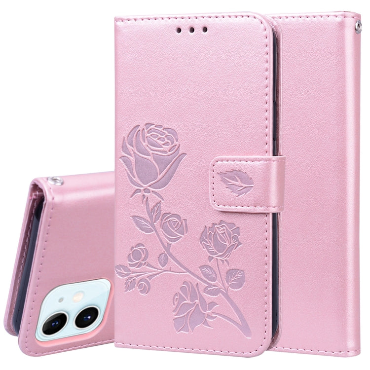 Rose Embossed Horizontal Flip PU Leather Case with Holder & Card Slots & Wallet, For iPhone 12 mini, For iPhone 12, For iPhone 12 Pro, For iPhone 12 Pro Max