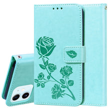 Load image into Gallery viewer, Rose Embossed Horizontal Flip PU Leather Case with Holder &amp; Card Slots &amp; Wallet, For iPhone 12 mini, For iPhone 12, For iPhone 12 Pro, For iPhone 12 Pro Max