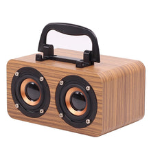 Load image into Gallery viewer, FT-4002 Wooden Wireless Bluetooth Portable Retro Subwoofer Speakers, Support TF card &amp; USB MP3 Playback, Black Wood Grain, Yellow Wood Grain, Red Wood Grain