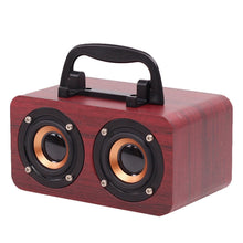 Load image into Gallery viewer, FT-4002 Wooden Wireless Bluetooth Portable Retro Subwoofer Speakers, Support TF card &amp; USB MP3 Playback, Black Wood Grain, Yellow Wood Grain, Red Wood Grain