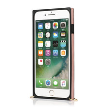 Load image into Gallery viewer, Square Zipper Wallet Bag TPU+PU Back Cover Case with Holder &amp; Card Slots &amp; Wallet &amp; Cross-body Strap, For iPhone 8 Plus / 7 Plus, For iPhone 11, For iPhone 11 Pro, For iPhone 11 Pro Max, For iPhone SE 2022 / SE 2020 / 8 / 7, For iPhone XR              ...