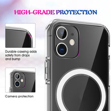 Load image into Gallery viewer, Simple Magnetic Ring All-inclusive Clear Crystal Acrylic PC +TPU Shockproof Case, For iPhone 11, For iPhone 11 Pro, For iPhone 11 Pro Max