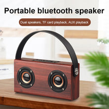Load image into Gallery viewer, D10 Bluetooth 4.2 Portable Wooden Handheld Bluetooth Speaker, D10(Red Wood Texture), D10(Bamboo Texture)