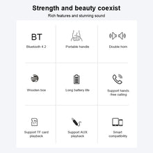 Load image into Gallery viewer, D10 Bluetooth 4.2 Portable Wooden Handheld Bluetooth Speaker, D10(Red Wood Texture), D10(Bamboo Texture)