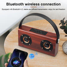 Load image into Gallery viewer, D10 Bluetooth 4.2 Portable Wooden Handheld Bluetooth Speaker, D10(Red Wood Texture), D10(Bamboo Texture)