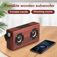 Load image into Gallery viewer, D10 Bluetooth 4.2 Portable Wooden Handheld Bluetooth Speaker, D10(Red Wood Texture), D10(Bamboo Texture)