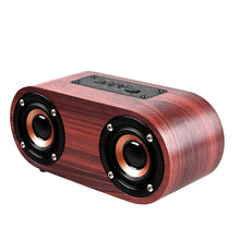 Load image into Gallery viewer, Q8 Bluetooth 4.2 Classic Wooden Double Horns Bluetooth Speaker, Q8(Red Wood Texture), Q8(Walnut Texture)