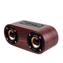 Load image into Gallery viewer, Q8 Bluetooth 4.2 Classic Wooden Double Horns Bluetooth Speaker, Q8(Red Wood Texture), Q8(Walnut Texture)