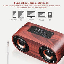 Load image into Gallery viewer, Q8 Bluetooth 4.2 Classic Wooden Double Horns Bluetooth Speaker, Q8(Red Wood Texture), Q8(Walnut Texture)