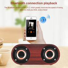 Load image into Gallery viewer, Q8 Bluetooth 4.2 Classic Wooden Double Horns Bluetooth Speaker, Q8(Red Wood Texture), Q8(Walnut Texture)