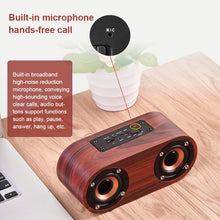 Load image into Gallery viewer, Q8 Bluetooth 4.2 Classic Wooden Double Horns Bluetooth Speaker, Q8(Red Wood Texture), Q8(Walnut Texture)