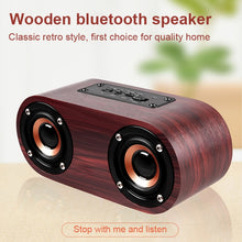 Load image into Gallery viewer, Q8 Bluetooth 4.2 Classic Wooden Double Horns Bluetooth Speaker, Q8(Red Wood Texture), Q8(Walnut Texture)