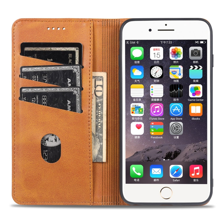 AZNS Magnetic Calf Texture Horizontal Flip Leather Case with Card Slots & Holder & Wallet, For iPhone 6, For iPhone 6 Plus, For iPhone 8 / 7, For iPhone 8 Plus/7 Plus, For iPhone XR, For iPhone XS Max