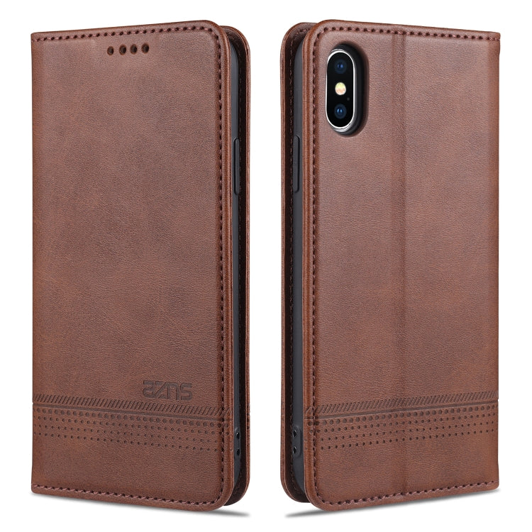 AZNS Magnetic Calf Texture Horizontal Flip Leather Case with Card Slots & Holder & Wallet, For iPhone 6, For iPhone 6 Plus, For iPhone 8 / 7, For iPhone 8 Plus/7 Plus, For iPhone XR, For iPhone XS Max
