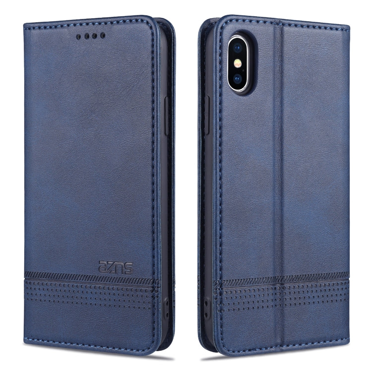 AZNS Magnetic Calf Texture Horizontal Flip Leather Case with Card Slots & Holder & Wallet, For iPhone 6, For iPhone 6 Plus, For iPhone 8 / 7, For iPhone 8 Plus/7 Plus, For iPhone XR, For iPhone XS Max