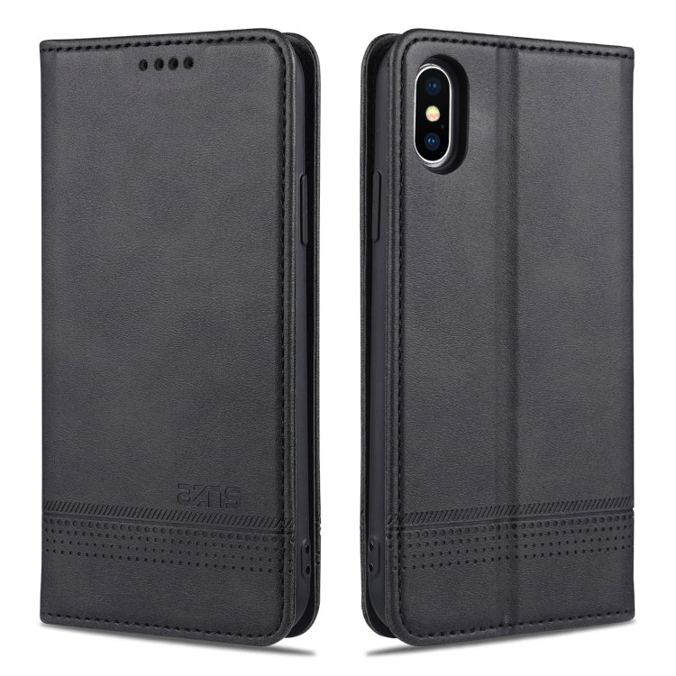 AZNS Magnetic Calf Texture Horizontal Flip Leather Case with Card Slots & Holder & Wallet, For iPhone 6, For iPhone 6 Plus, For iPhone 8 / 7, For iPhone 8 Plus/7 Plus, For iPhone XR, For iPhone XS Max