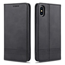 Load image into Gallery viewer, AZNS Magnetic Calf Texture Horizontal Flip Leather Case with Card Slots &amp; Holder &amp; Wallet, For iPhone 6, For iPhone 6 Plus, For iPhone 8 / 7, For iPhone 8 Plus/7 Plus, For iPhone XR, For iPhone XS Max