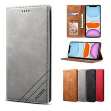 Load image into Gallery viewer, GUSSIM GS-001 Business Style Horizontal Flip Skin Feel PU Leather Case with Holder &amp; Card Slots &amp; Wallet &amp; Photo Frame, For iPhone 6 / 6s, For iPhone 8 Plus / 7 Plus, For iPhone SE 2022 / SE 2020 / 8 / 7, For iPhone XR, For iPhone 11 Pro               ...