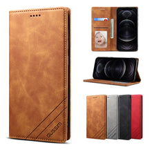 Load image into Gallery viewer, GUSSIM GS-001 Business Style Horizontal Flip Skin Feel PU Leather Case with Holder &amp; Card Slots &amp; Wallet &amp; Photo Frame, For iPhone 6 / 6s, For iPhone 8 Plus / 7 Plus, For iPhone SE 2022 / SE 2020 / 8 / 7, For iPhone XR, For iPhone 11 Pro               ...