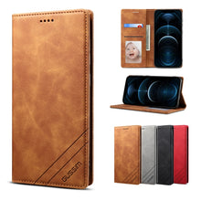 Load image into Gallery viewer, GUSSIM GS-001 Business Style Horizontal Flip Skin Feel PU Leather Case with Holder &amp; Card Slots &amp; Wallet &amp; Photo Frame, For iPhone 6 / 6s, For iPhone 8 Plus / 7 Plus, For iPhone SE 2022 / SE 2020 / 8 / 7, For iPhone XR, For iPhone 11 Pro               ...