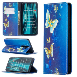 Colored Drawing Pattern Invisible Magnetic Horizontal Flip PU Leather Case with Holder & Card Slots & Wallet, For Xiaomi Redmi Note 8 Pro, For Xiaomi Redmi Note 8T, For Xiaomi Redmi Note 8, For Xiaomi Redmi Note 9 Pro, For Xiaomi Redmi Note 9