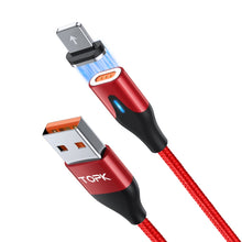 Load image into Gallery viewer, 扁形磁吸金属接头 尼龙编织磁吸快充数据线, 1m USB to Micro USB, 1m USB to USB-C / Type-C, 1m USB to 8 Pin, 1m 3 in 1