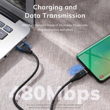 Load image into Gallery viewer, 扁形磁吸金属接头 尼龙编织磁吸快充数据线, 1m USB to Micro USB, 1m USB to USB-C / Type-C, 1m USB to 8 Pin, 1m 3 in 1