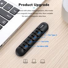 Load image into Gallery viewer, TOPK L35 Desktop Cable Organizer Data Cable Earphone Storage Cable Fixer Magnetic Head Storage Cable Organizer
